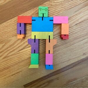 Colorful Wooden Robot Puzzle